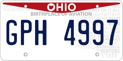 OH license plate GPH4997