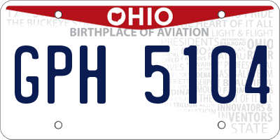 OH license plate GPH5104
