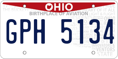 OH license plate GPH5134
