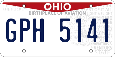 OH license plate GPH5141