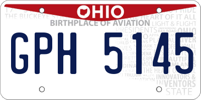 OH license plate GPH5145