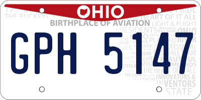 OH license plate GPH5147