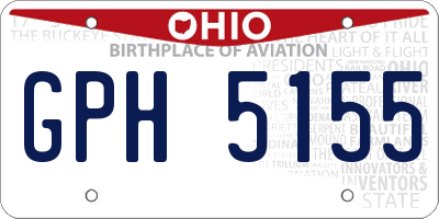 OH license plate GPH5155