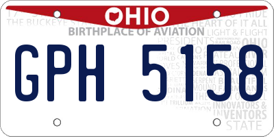 OH license plate GPH5158
