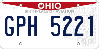 OH license plate GPH5221