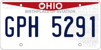 OH license plate GPH5291