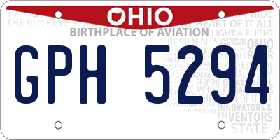 OH license plate GPH5294