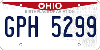 OH license plate GPH5299