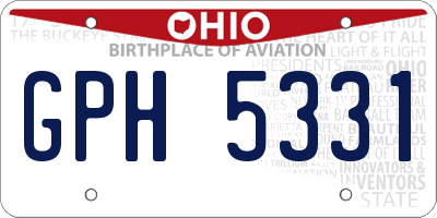 OH license plate GPH5331
