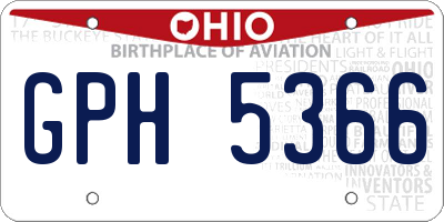 OH license plate GPH5366
