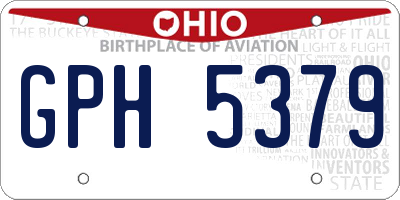 OH license plate GPH5379