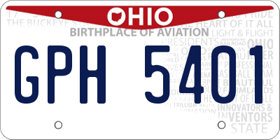 OH license plate GPH5401