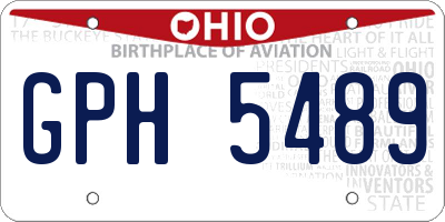 OH license plate GPH5489
