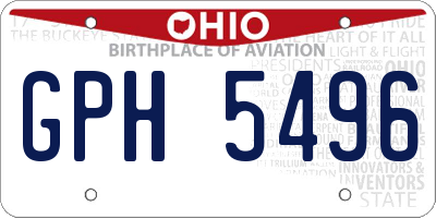 OH license plate GPH5496