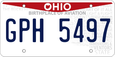 OH license plate GPH5497