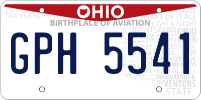 OH license plate GPH5541