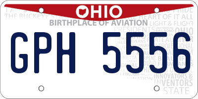 OH license plate GPH5556