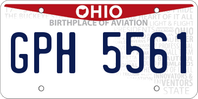 OH license plate GPH5561
