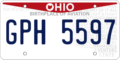 OH license plate GPH5597