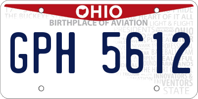 OH license plate GPH5612