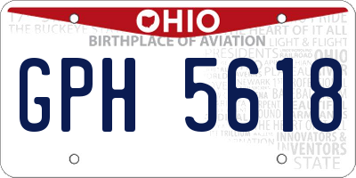 OH license plate GPH5618