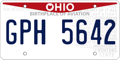 OH license plate GPH5642