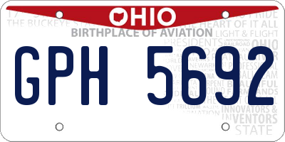OH license plate GPH5692