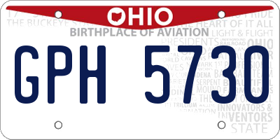 OH license plate GPH5730
