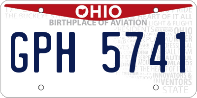 OH license plate GPH5741