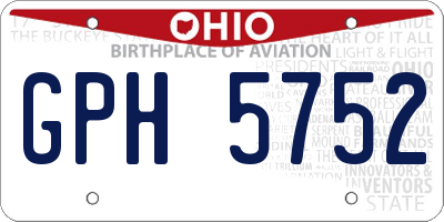 OH license plate GPH5752
