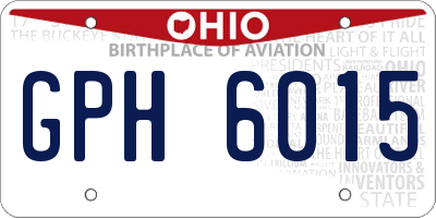 OH license plate GPH6015