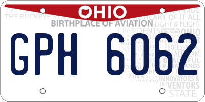 OH license plate GPH6062