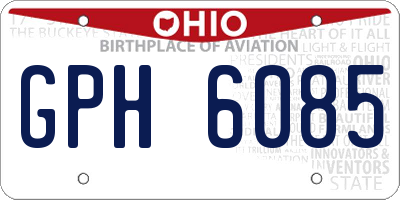 OH license plate GPH6085