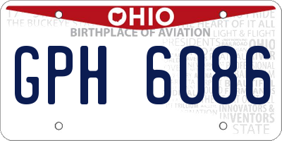 OH license plate GPH6086