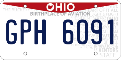 OH license plate GPH6091