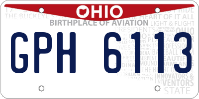 OH license plate GPH6113
