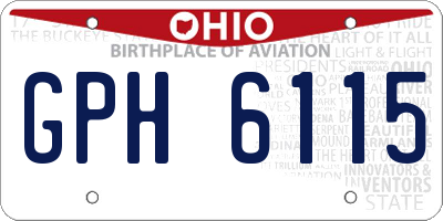 OH license plate GPH6115