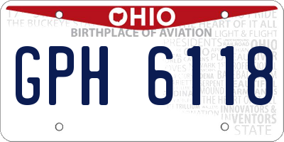 OH license plate GPH6118