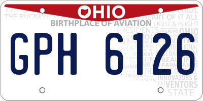 OH license plate GPH6126