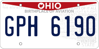 OH license plate GPH6190