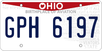 OH license plate GPH6197