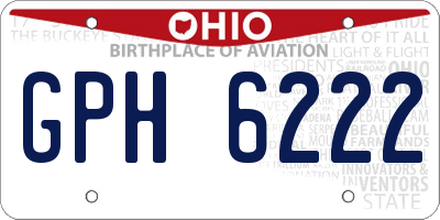 OH license plate GPH6222