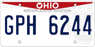 OH license plate GPH6244
