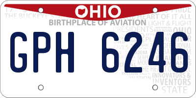 OH license plate GPH6246