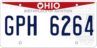 OH license plate GPH6264
