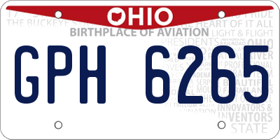 OH license plate GPH6265