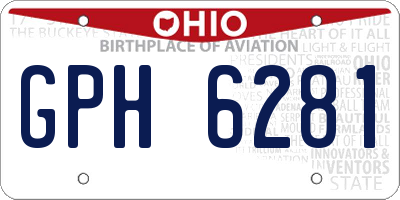 OH license plate GPH6281