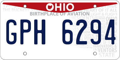 OH license plate GPH6294