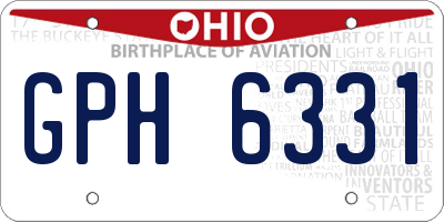 OH license plate GPH6331