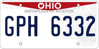 OH license plate GPH6332